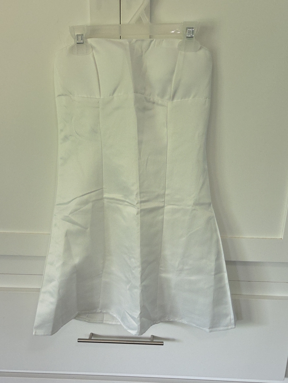 Strapless Sz XS White Fit-and-Flare Dress - Picture 1 of 4